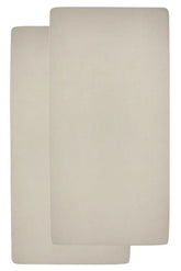 Meyco - Fitted Sheet Co-sleeper 2-pack Uni - Sand - 50x90cm - Mari Kali Stores Cyprus